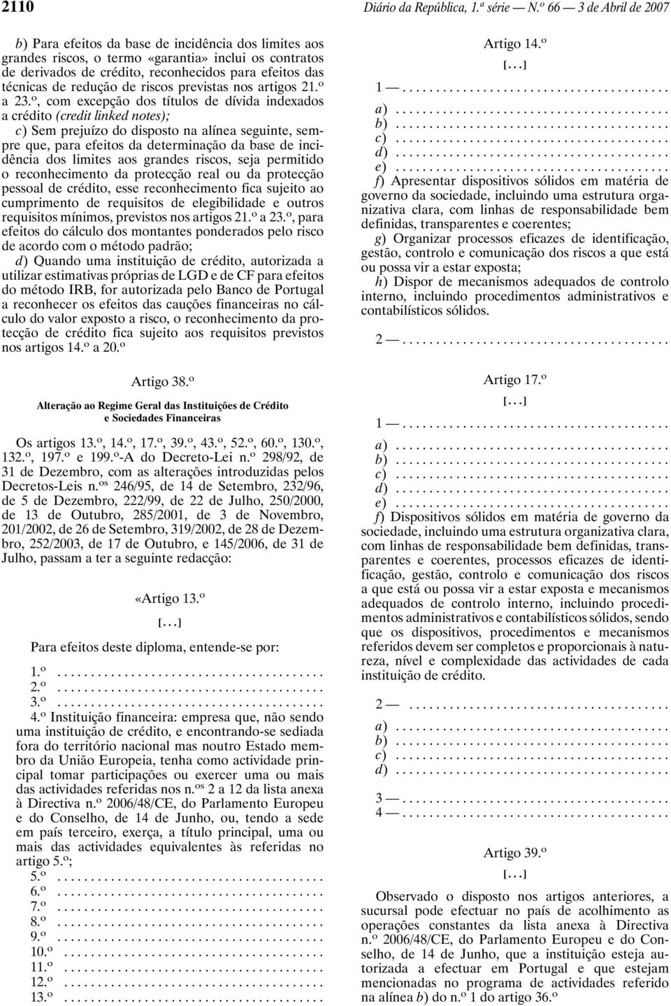 redução de riscos previstas nos artigos 21. o a 23.