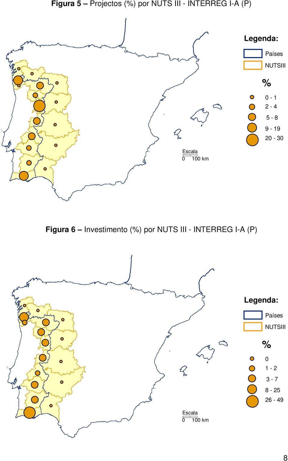 2-3 Figura 6 Investimento (%) por NUTS III - INTERREG I-A