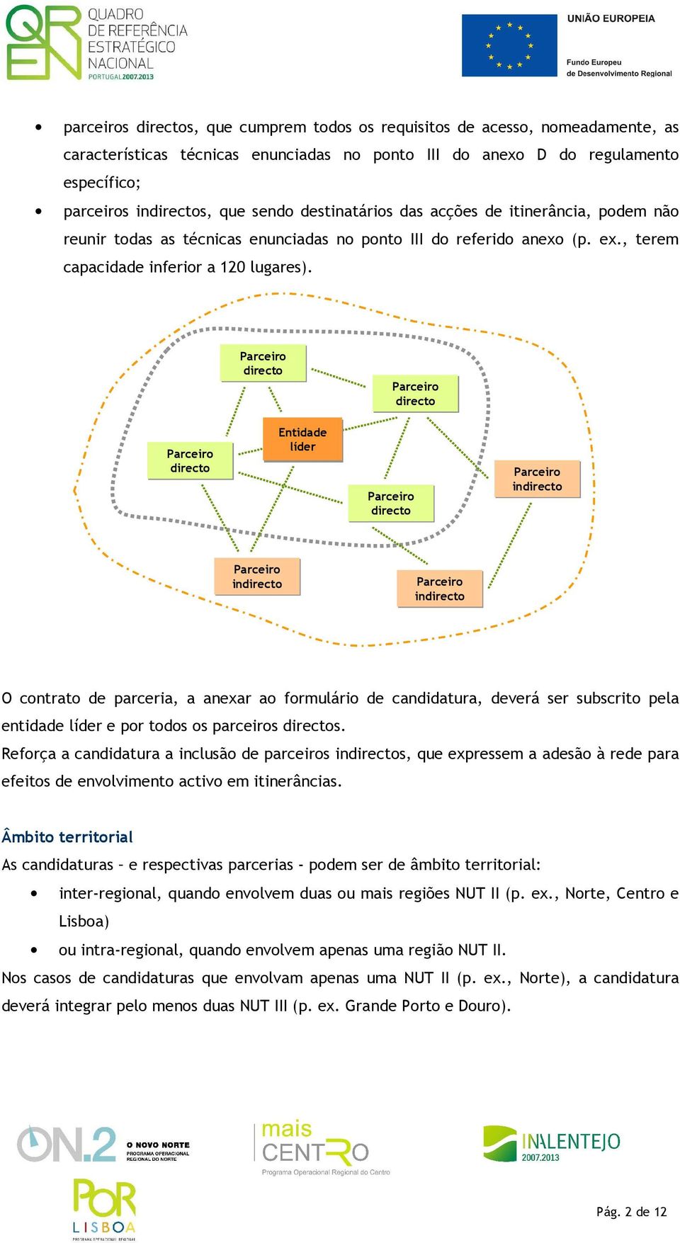 directo directo directo Entidade líder directo indirecto indirecto indirecto O contrato de parceria, a anexar ao formulário de candidatura, deverá ser subscrito pela entidade líder e por todos os