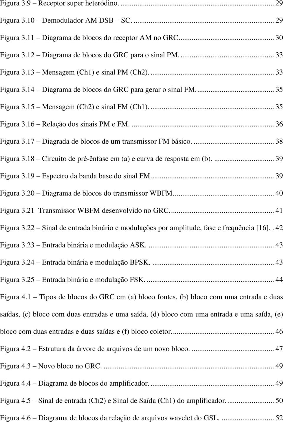 ... 36 Figura 3.17 Diagrada de blocos de um transmissor FM básico.... 38 Figura 3.18 Circuito de pré-ênfase em (a) e curva de resposta em (b).... 39 Figura 3.19 Espectro da banda base do sinal FM.