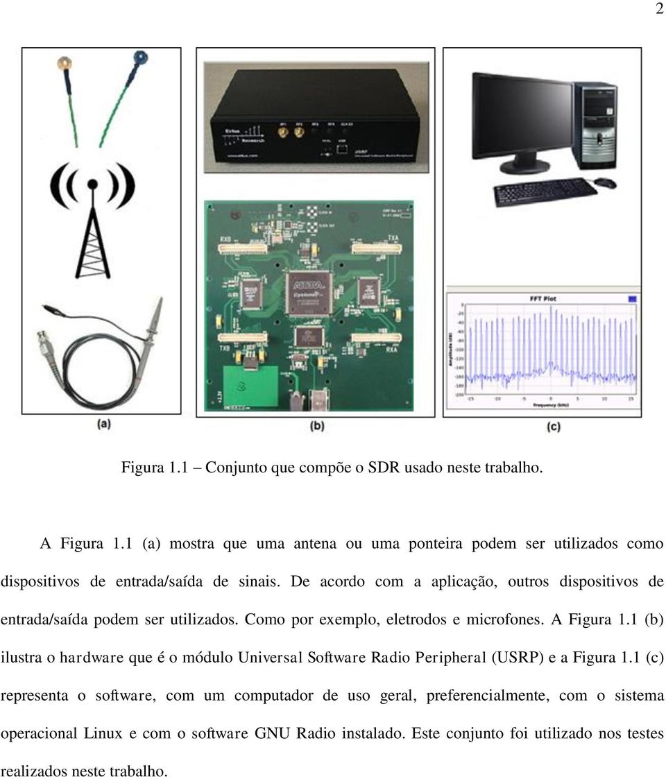 De acordo com a aplicação, outros dispositivos de entrada/saída podem ser utilizados. Como por exemplo, eletrodos e microfones. A Figura 1.