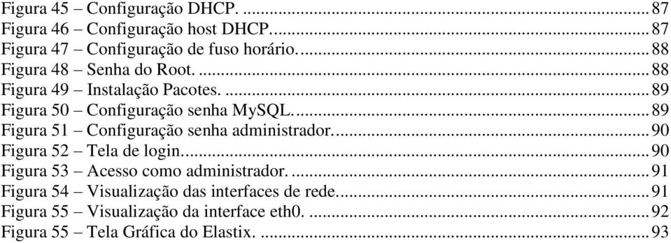 ... 89 Figura 51 Configuração senha administrador.... 90 Figura 52 Tela de login.... 90 Figura 53 Acesso como administrador.