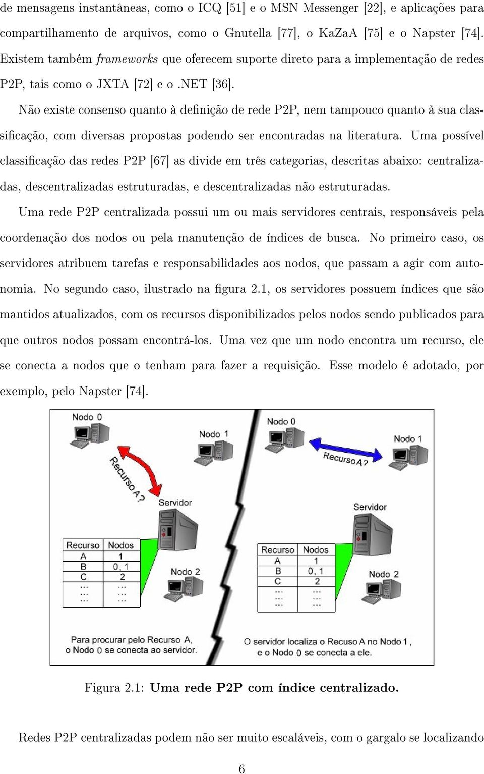 Não existe consenso quanto à denição de rede P2P, nem tampouco quanto à sua classicação, com diversas propostas podendo ser encontradas na literatura.