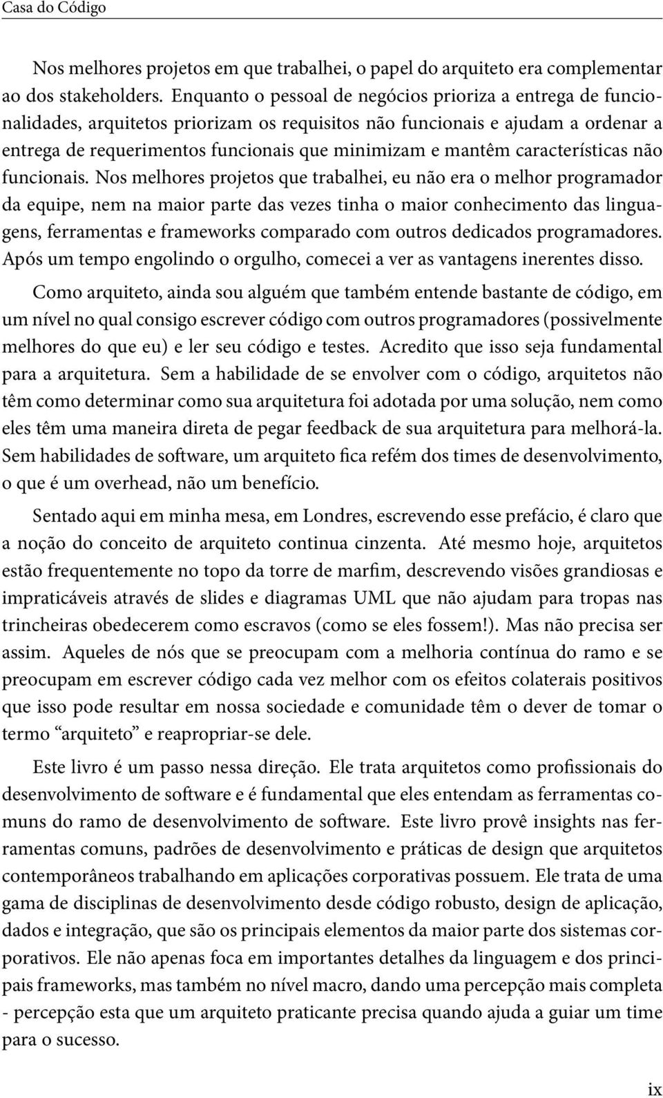 características não funcionais.