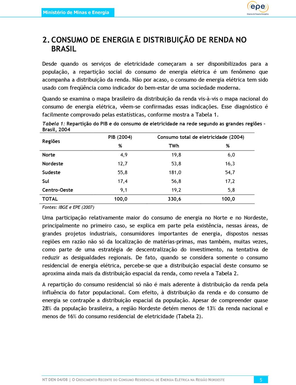 Quando se examina o mapa brasileiro da distribuição da renda vis-à-vis o mapa nacional do consumo de energia elétrica, vêem-se confirmadas essas indicações.