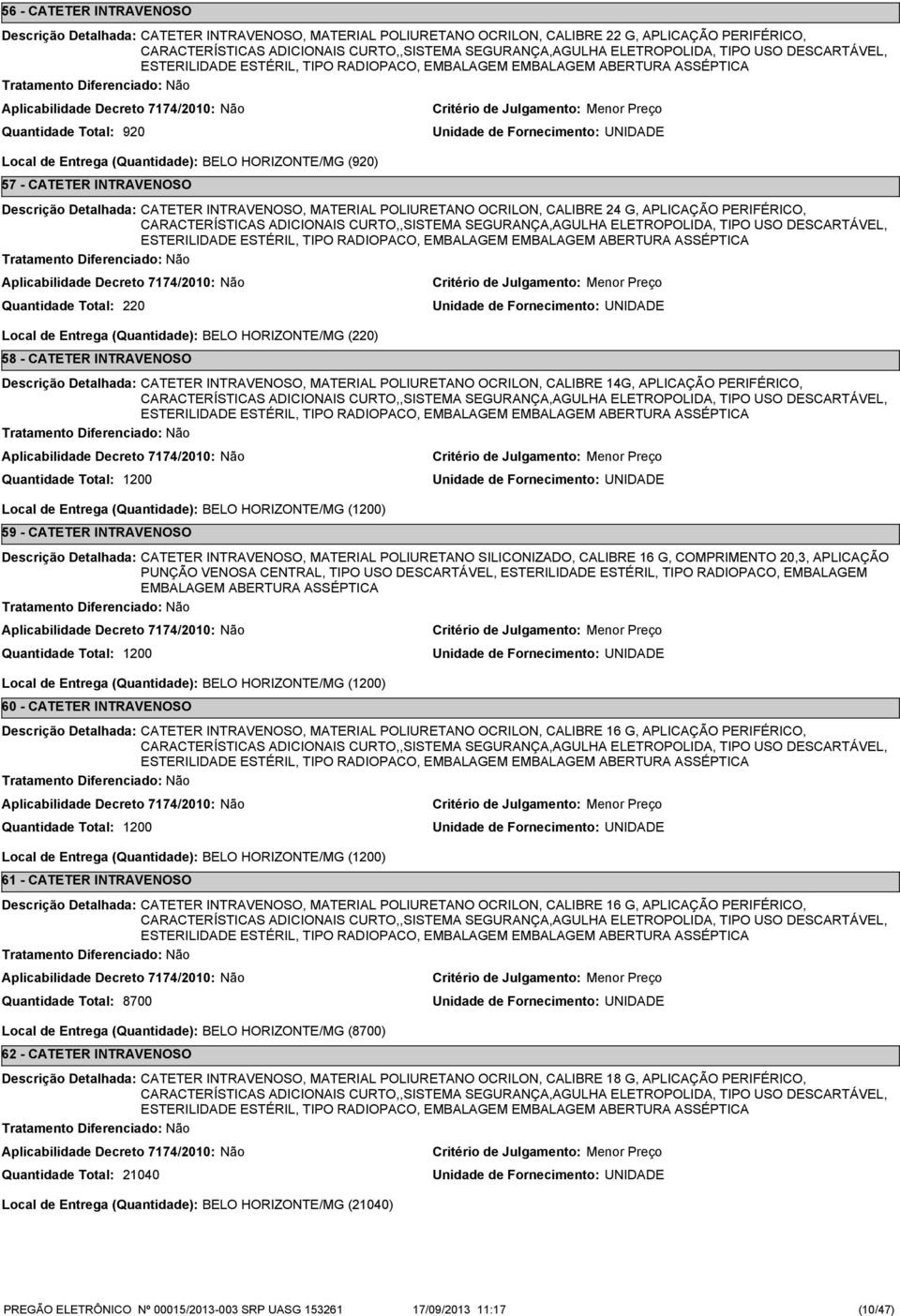 MATERIAL POLIURETANO OCRILON, CALIBRE 24 G, APLICAÇÃO PERIFÉRICO, CARACTERÍSTICAS ADICIONAIS CURTO,,SISTEMA SEGURANÇA,AGULHA ELETROPOLIDA, TIPO USO DESCARTÁVEL, ESTERILIDADE ESTÉRIL, TIPO RADIOPACO,