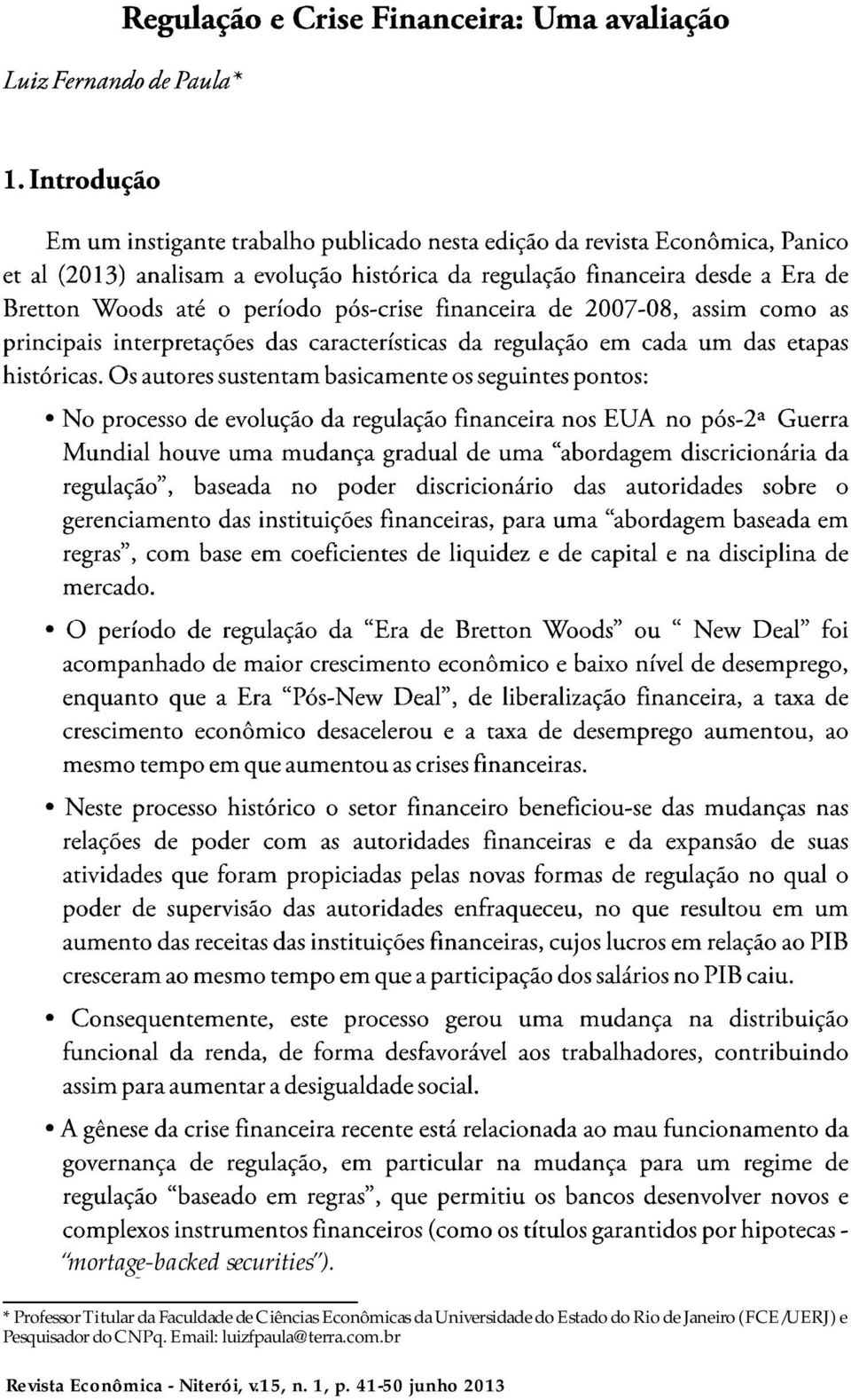 Econômicas da Universidade do Estado do Rio de