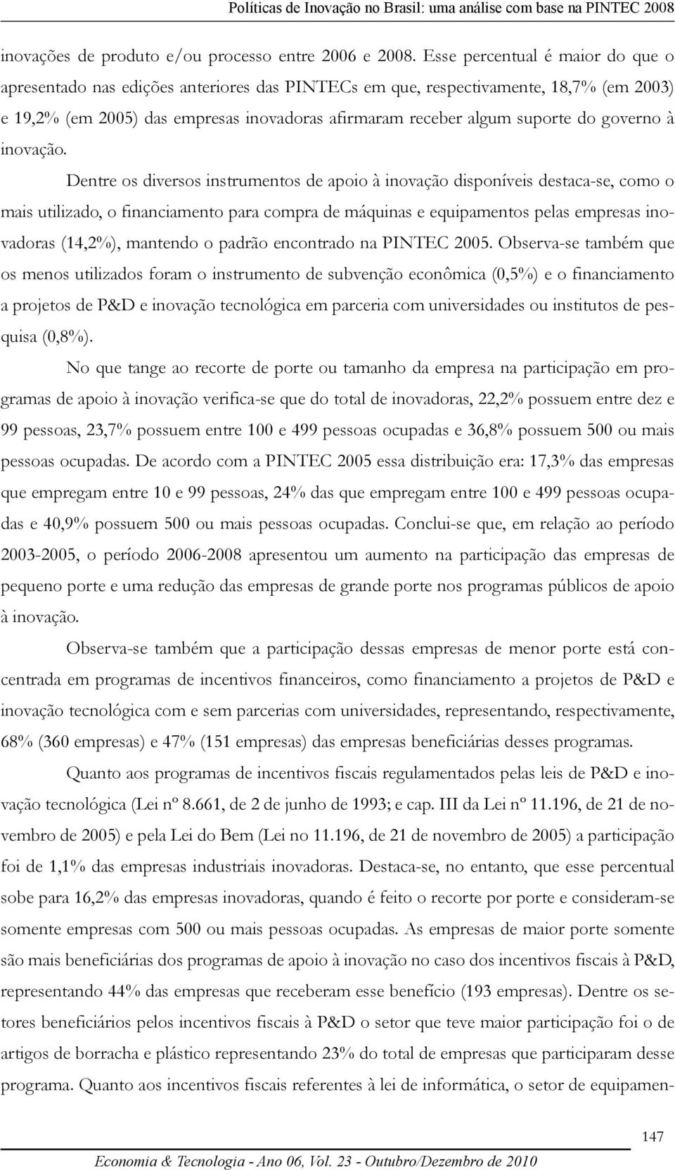 governo à inovação.