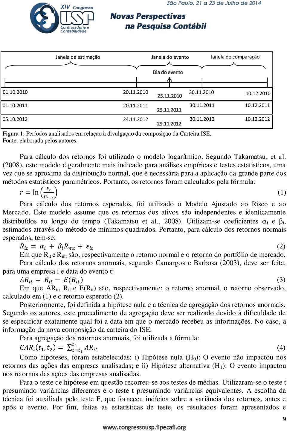 (2008), este modelo é geralmente mais indicado para análises empíricas e testes estatísticos, uma vez que se aproxima da distribuição normal, que é necessária para a aplicação da grande parte dos