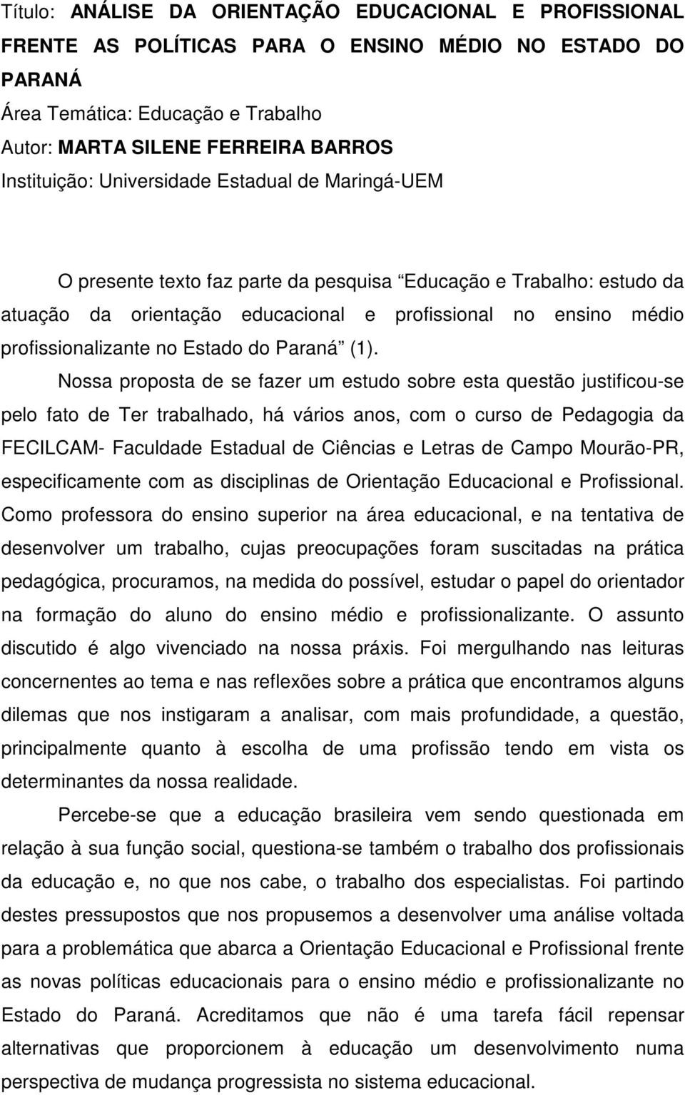 profissionalizante no Estado do Paraná (1).