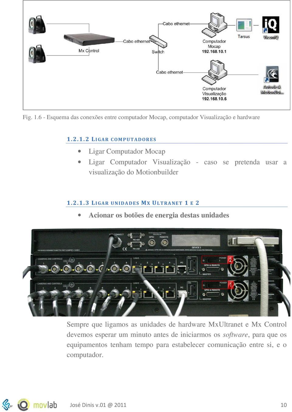 Mx Control devemos esperar um minuto antes de iniciarmos os software, para que os equipamentos tenham tempo para estabelecer comunicação