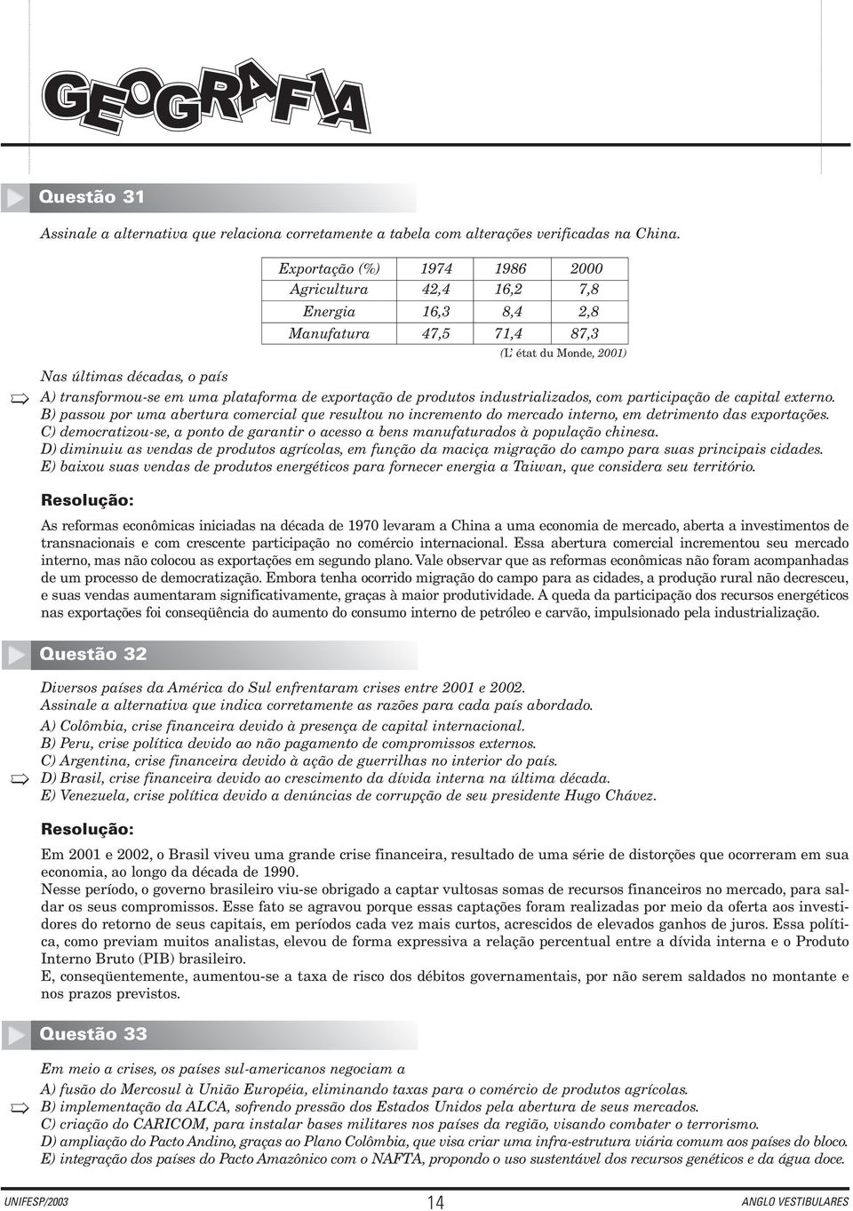 exportação de produtos industrializados, com participação de capital externo. B) passou por uma abertura comercial que resultou no incremento do mercado interno, em detrimento das exportações.