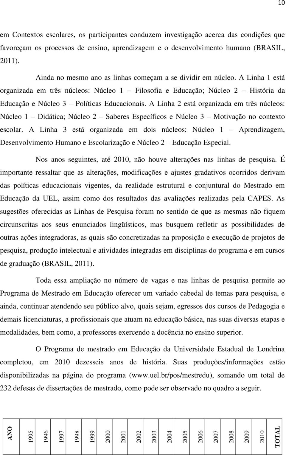 A Linha 2 está organizada em três núcleos: Núcleo 1 Didática; Núcleo 2 Saberes Específicos e Núcleo 3 Motivação no contexto escolar.