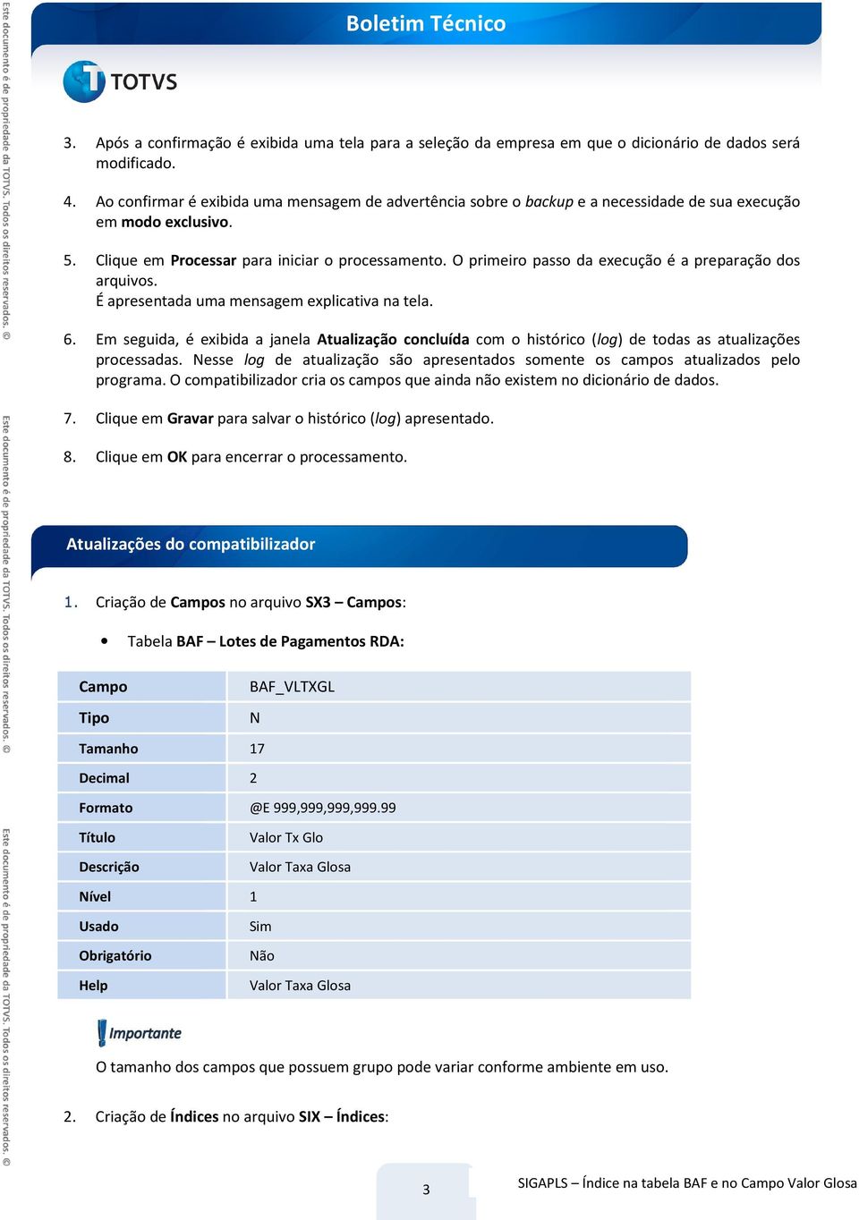 O primeiro passo da execução é a preparação dos arquivos. É apresentada uma mensagem explicativa na tela. 6.