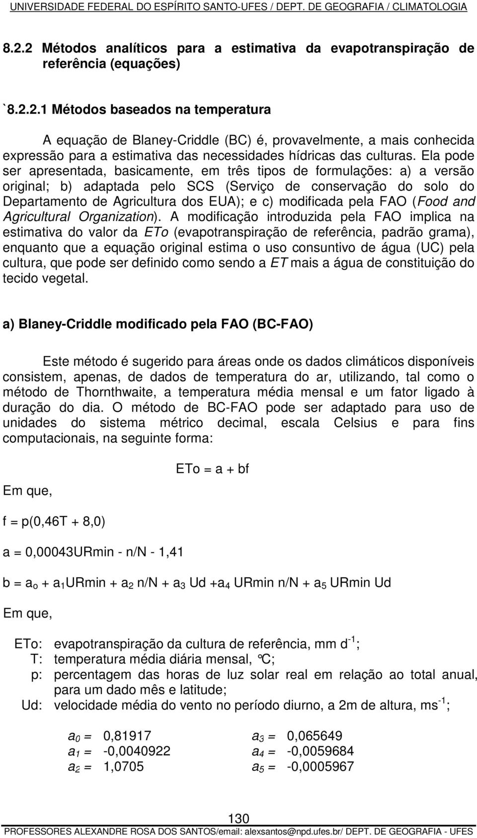 modificada pela FAO (Food and Agricultural Organization).