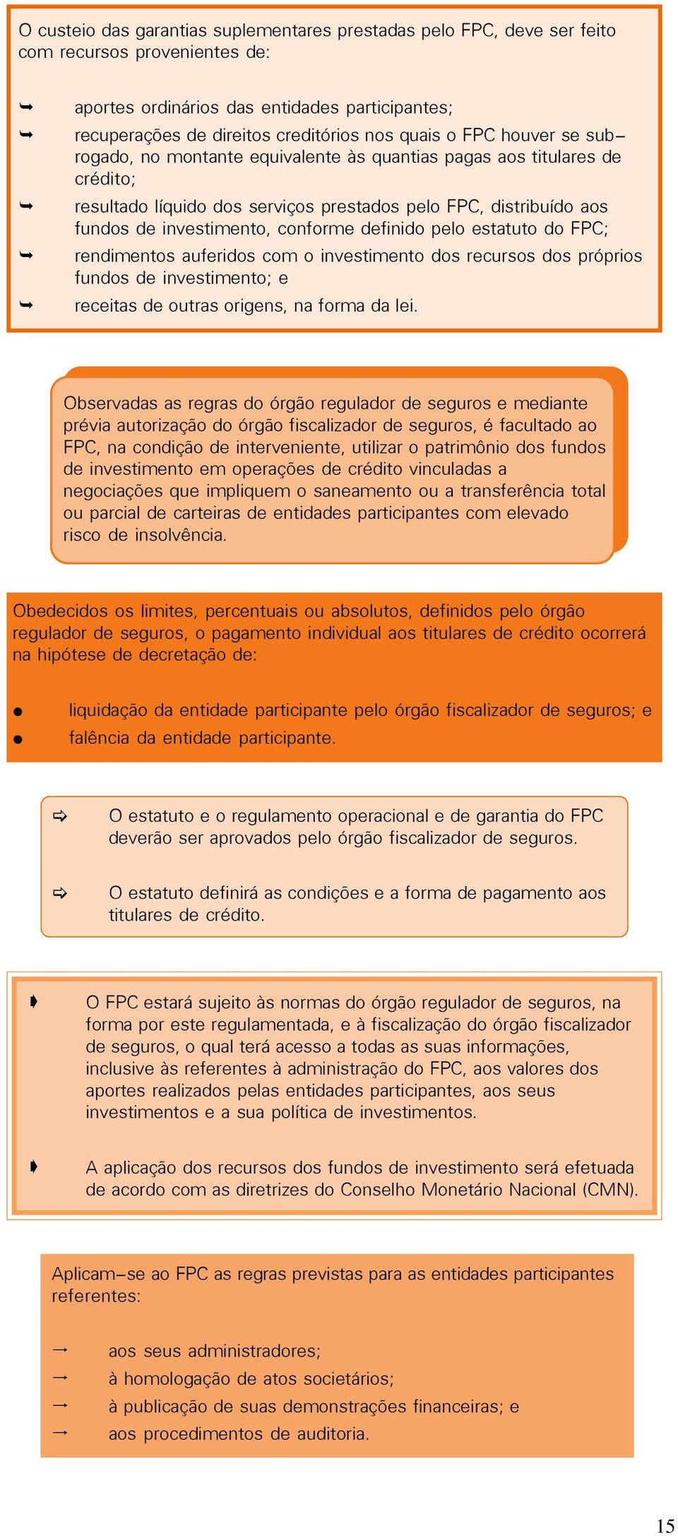 definido pelo estatuto do FPC; rendimentos auferidos com o investimento dos recursos dos próprios fundos de investimento; e receitas de outras origens, na forma da lei.