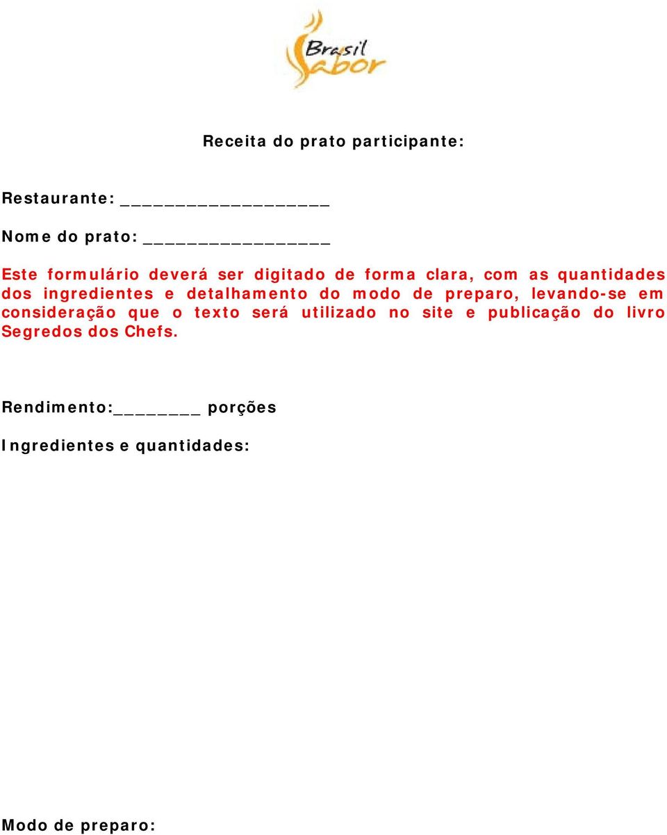 preparo, levando-se em consideração que o texto será utilizado no site e publicação do