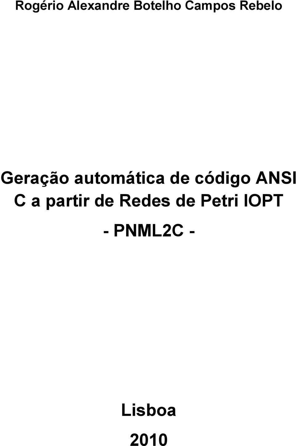 código ANSI C a partir de Redes