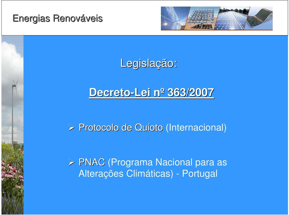 Quioto (Internacional) PNAC (Programa