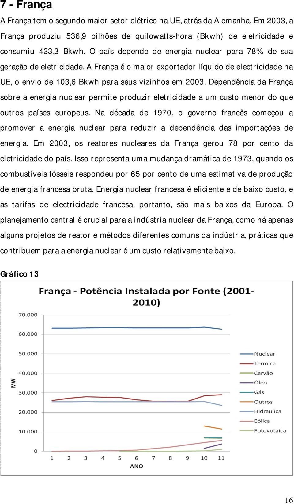 Dependência da França sobre a energia nuclear permite produzir eletricidade a um custo menor do que outros países europeus.