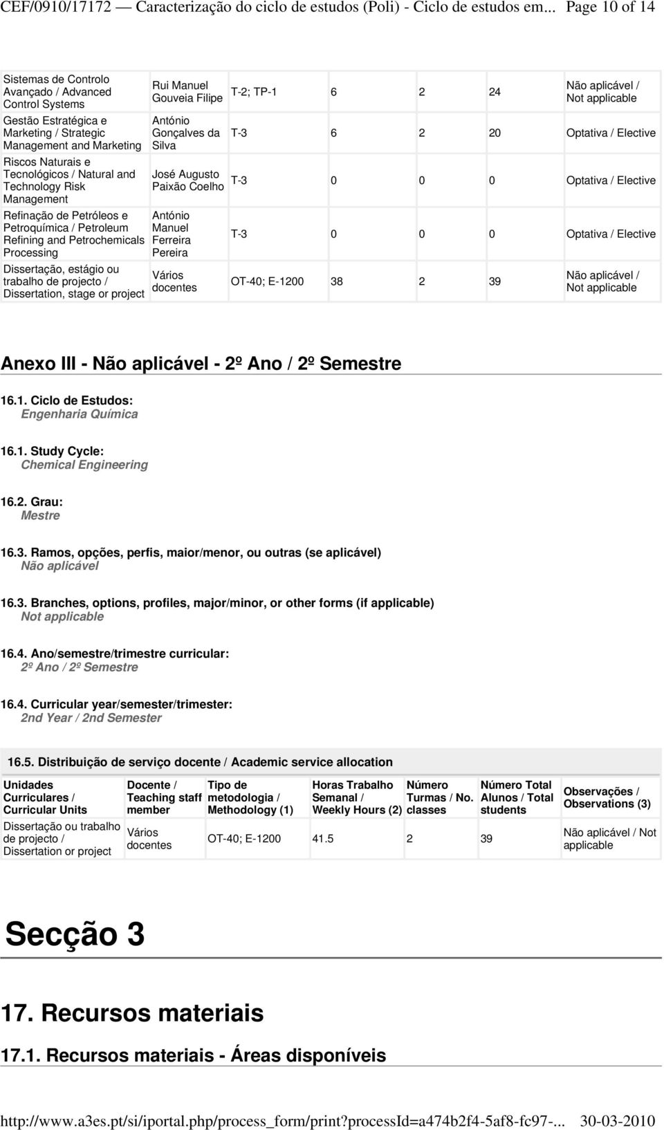 Risk Management Refinação de Petróleos e Petroquímica / Petroleum Refining and Petrochemicals Processing Dissertação, estágio ou trabalho de projecto / Dissertation, stage or project Rui Manuel