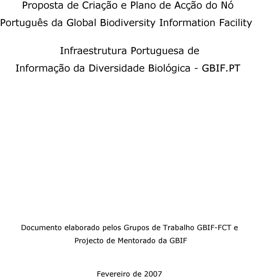 Informação da Diversidade Biológica - GBIF.