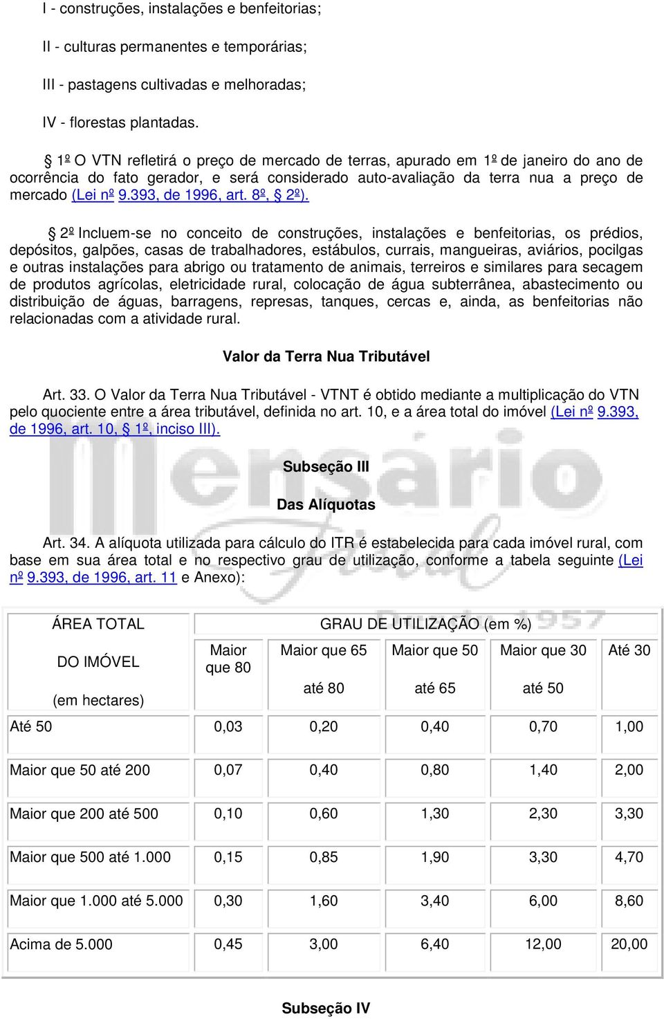 393, de 1996, art. 8º, 2º).