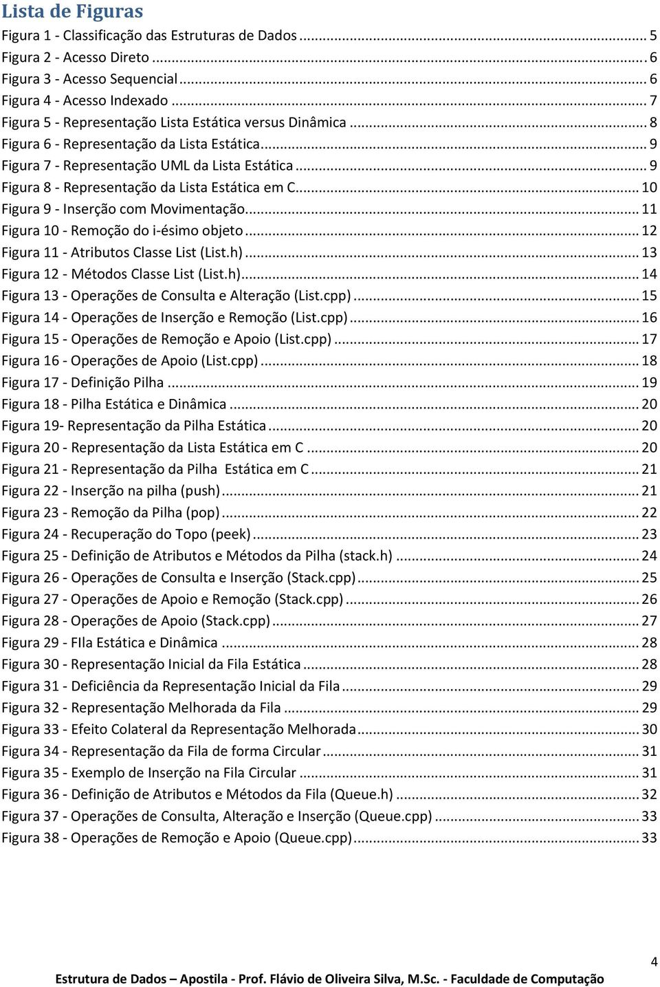 .. 9 Figura 8 Representação da Lista Estática em C... 10 Figura 9 Inserção com Movimentação... 11 Figura 10 Remoção do i ésimo objeto... 12 Figura 11 Atributos Classe List (List.h).