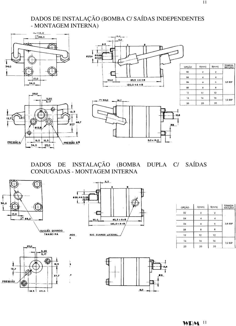 INTERNA) DADOS DE INSTALAÇÃO (BOMBA