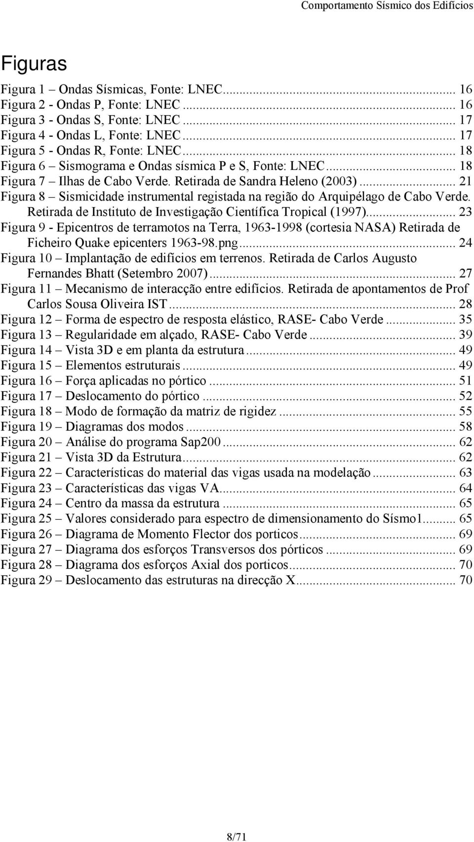 .. 21 Figura 8 Sismicidade instrumental registada na região do Arquipélago de Cabo Verde. Retirada de Instituto de Investigação Científica Tropical (1997).