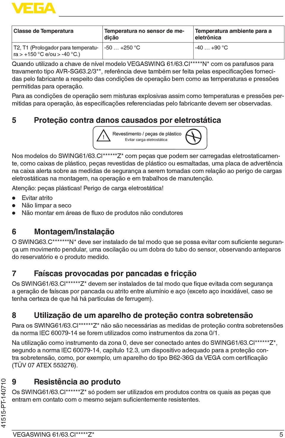 CI*****N* com os parafusos para travamento tpo AVR-SG63.