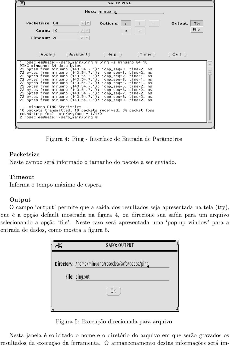 arquivo selecionando a opc~ao `le'. Neste caso sera apresentada uma `pop-up window' para a entrada de dados, como mostra a gura 5.