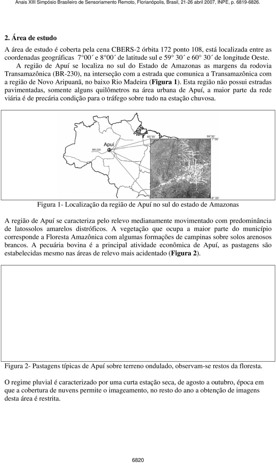 baixo Rio Madeira (Figura 1).