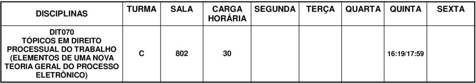 PROESSO ELETRÔNIO) TURM SL RG HORÁRI