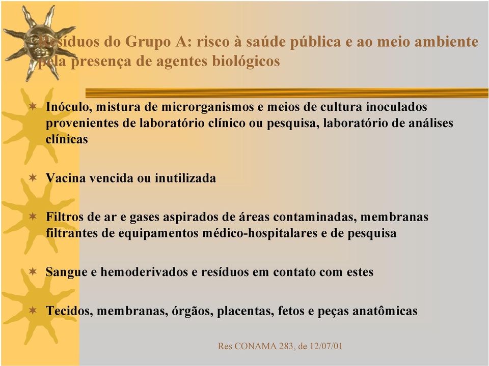 inutilizada Filtros de ar e gases aspirados de áreas contaminadas, membranas filtrantes de equipamentos médico-hospitalares e de