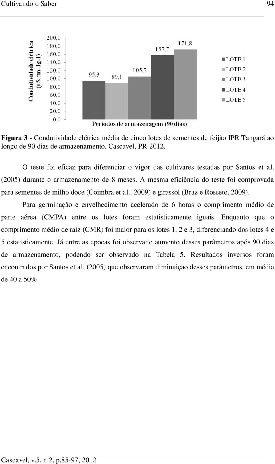 A mesma eficiência do teste foi comprovada para sementes de milho doce (Coimbra et al., 2009) e girassol (Braz e Rosseto, 2009).
