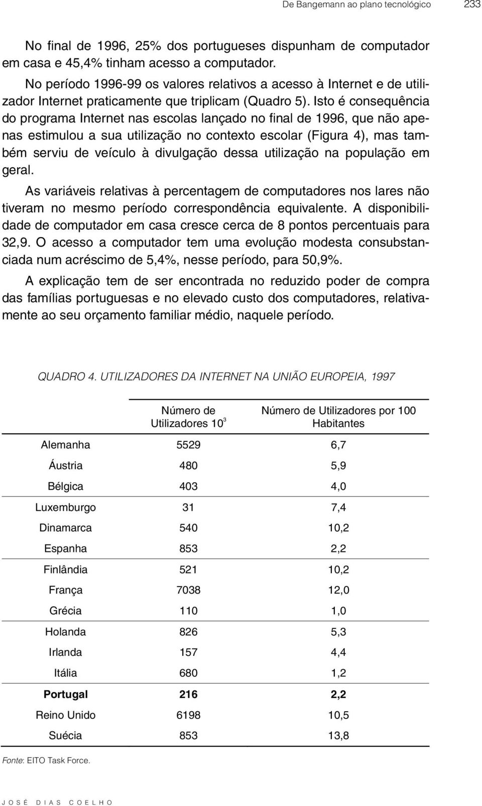 Isto é consequência do programa Internet nas escolas lançado no final de 1996, que não apenas estimulou a sua utilização no contexto escolar (Figura 4), mas também serviu de veículo à divulgação