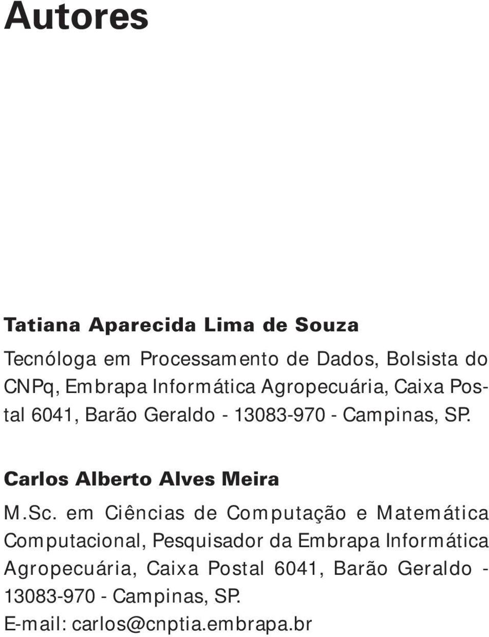 Carlos Alberto Alves Meira M.Sc.