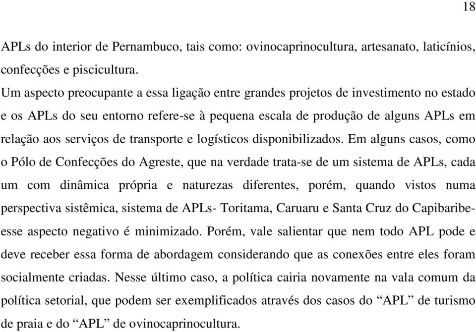 transporte e logísticos disponibilizados.