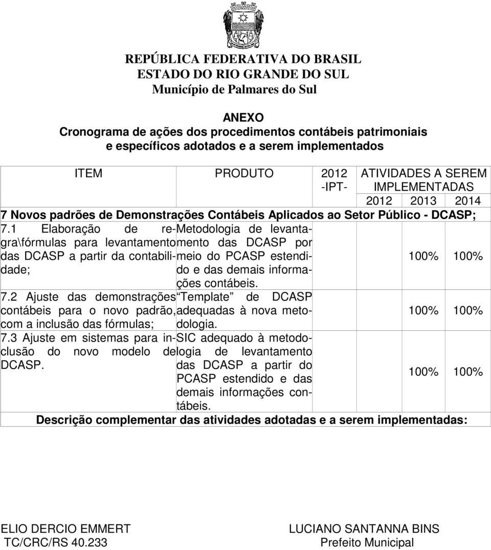 estendi- e das demais informa- ções contábeis. 7.