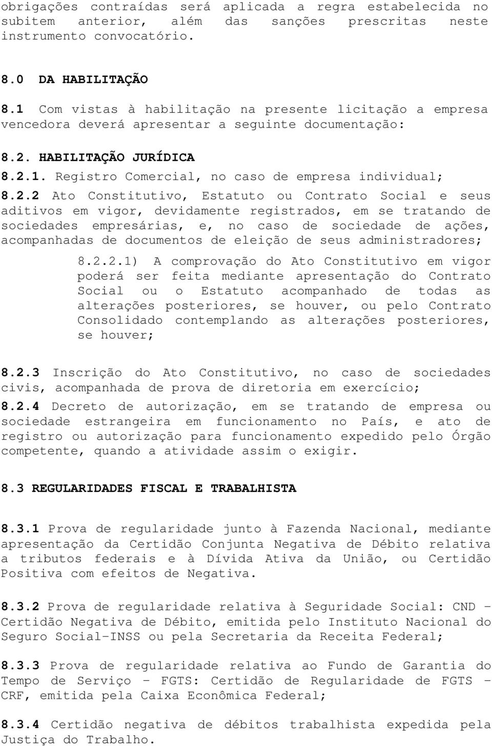 HABILITAÇÃO JURÍDICA 8.2.