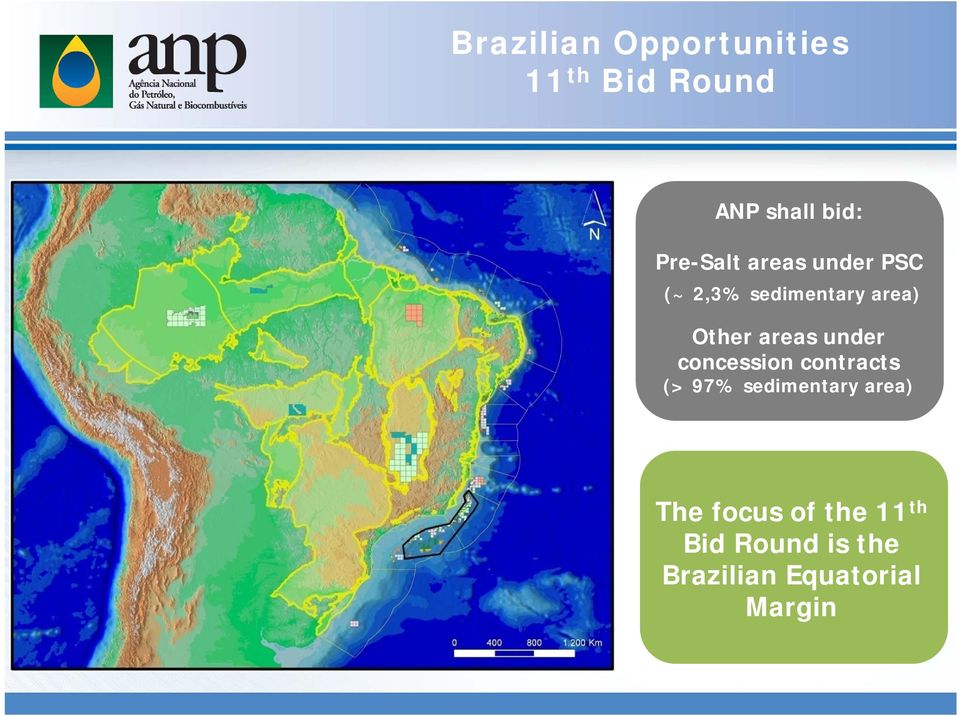 areas under concession contracts (> 97% sedimentary area)