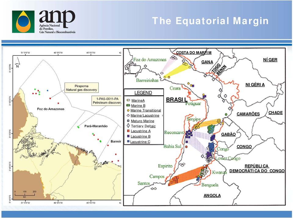 CAMARÕES CHADE Maturo Marine Tertiary Deltaic Lacustrine A