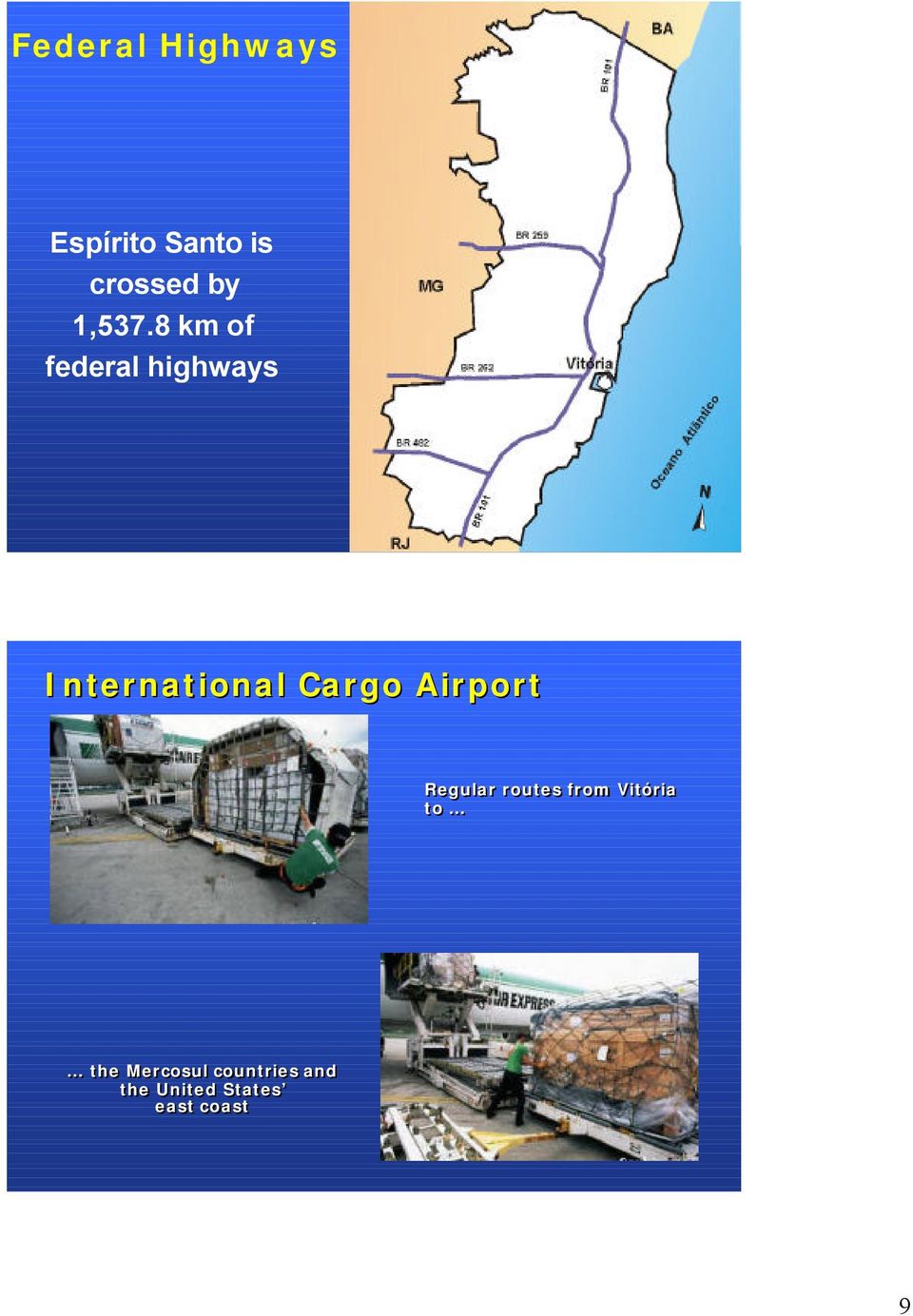 8 km of federal highways International Cargo