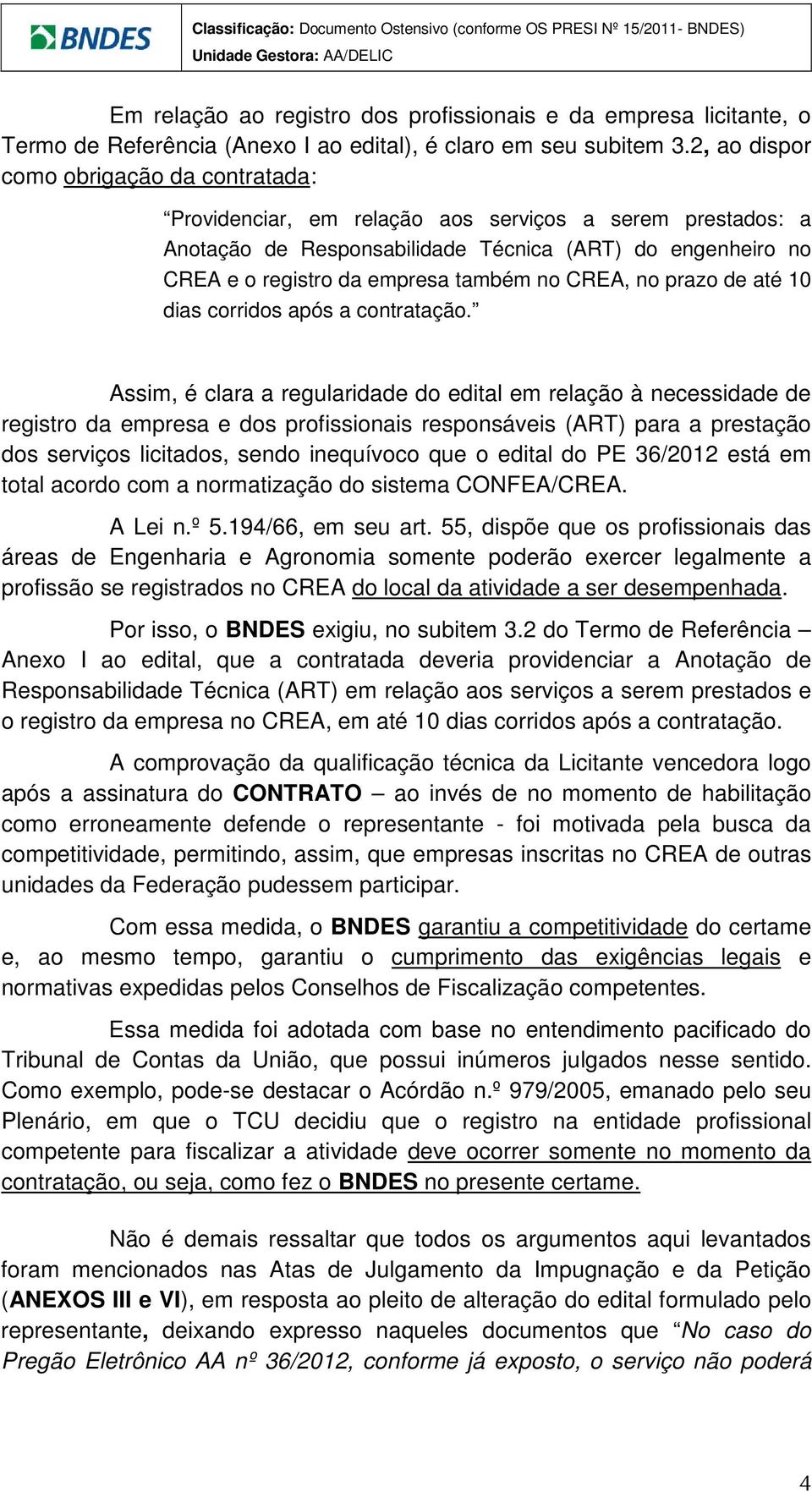 no CREA, no prazo de até 10 dias corridos após a contratação.