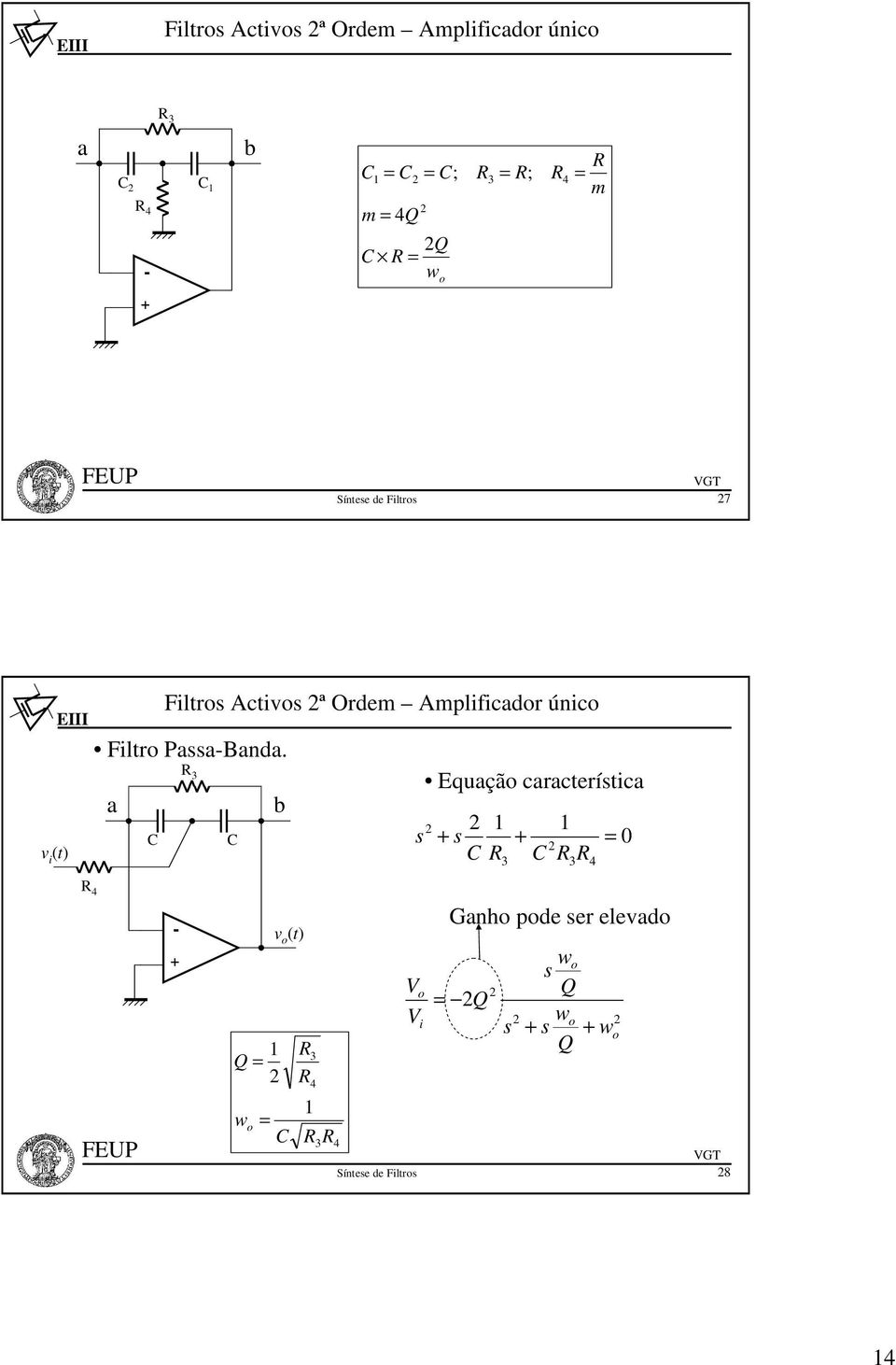 mplificdr únic Filtr PBnd.