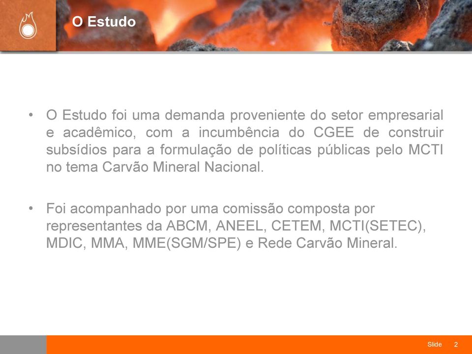 MCTI no tema Carvão Mineral Nacional.