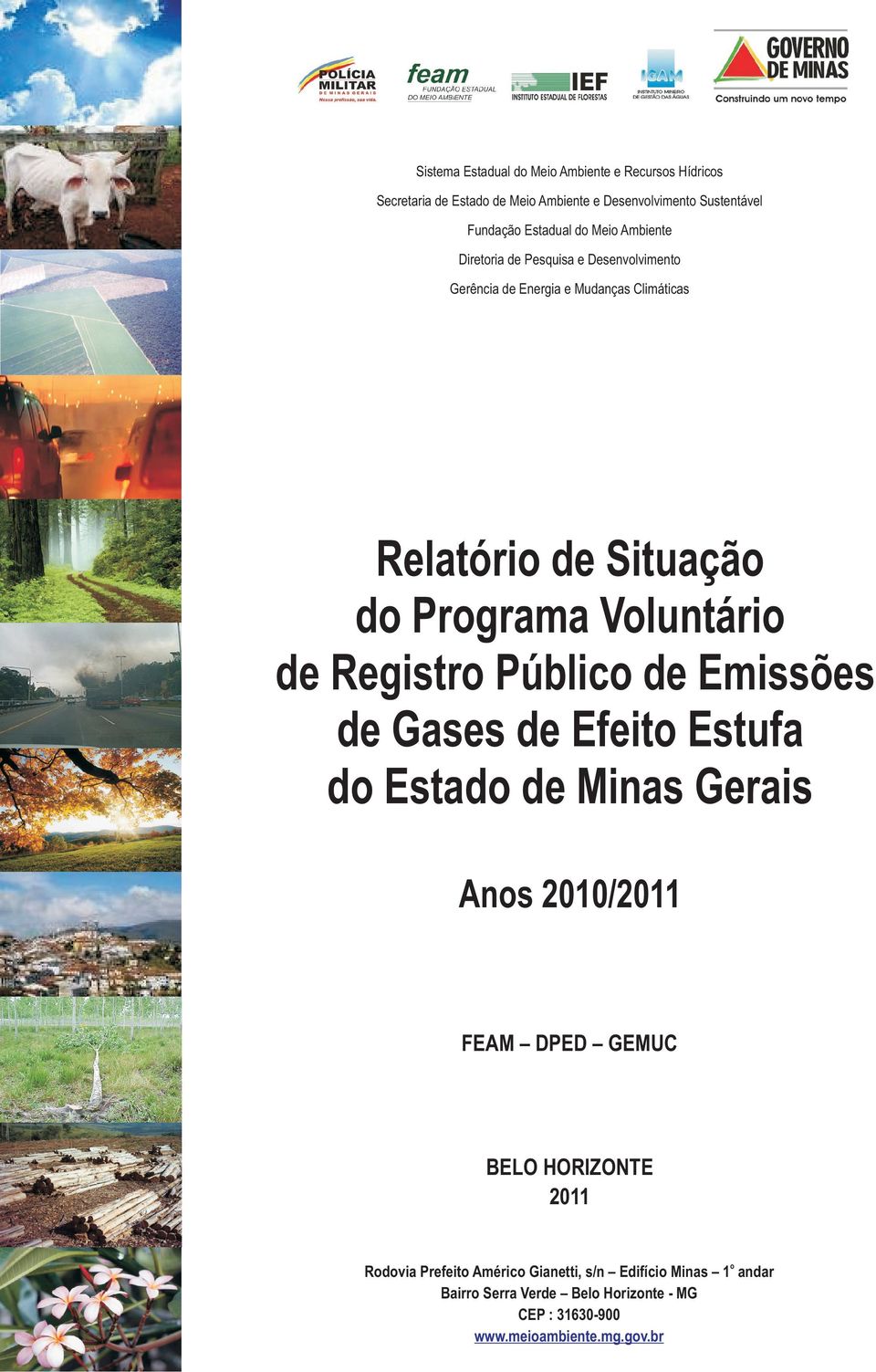 Voluntário de Registro Público de Emissões de Gases de Efeito Estufa do Estado de Minas Gerais Anos 2010/2011 FEAM DPED GEMUC BELO HORIZONTE