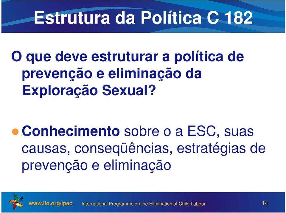 Conhecimento sobre o a ESC, suas causas, conseqüências, estratégias de