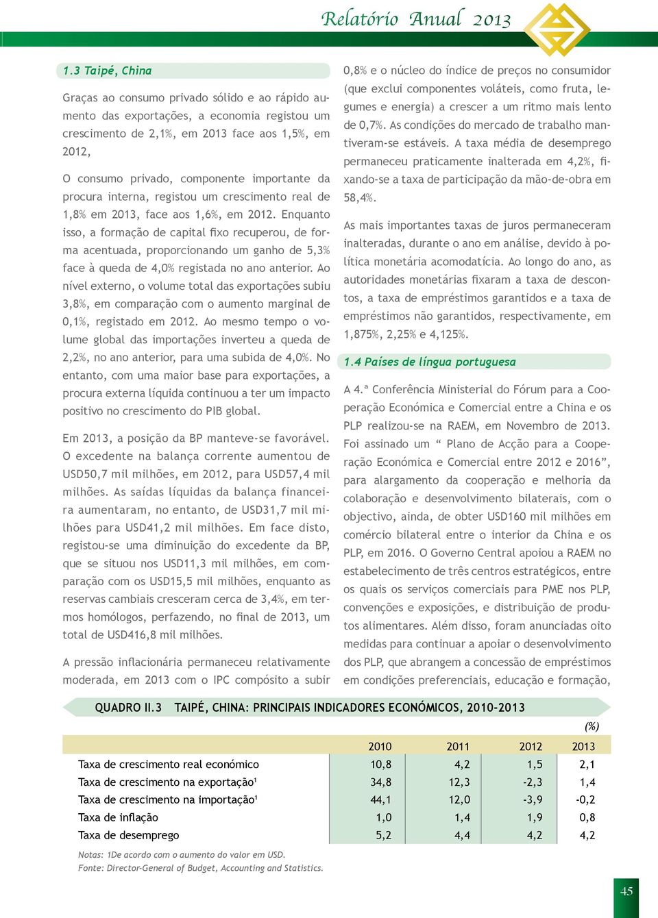 importante da procura interna, registou um crescimento real de 1,8% em 2013, face aos 1,6%, em 2012.